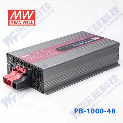 PB-1000-48 1000W 57.6V17.4A 带PFC明纬2/3/8段式铅酸电池充电器 - 图2