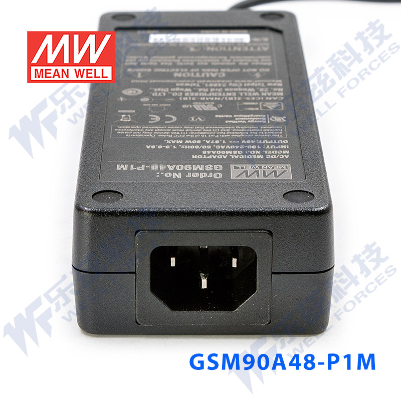 GSM90A48-P1M台湾明纬90W48V电源适配器直流稳压1.87A三插,医疗级 - 图3