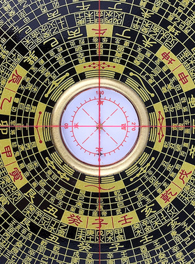 高精度通胜纯铜摆件中式办公罗盘