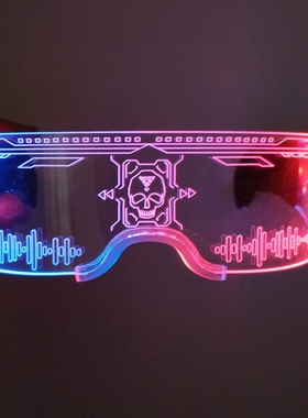 LED-七彩科幻发光眼镜