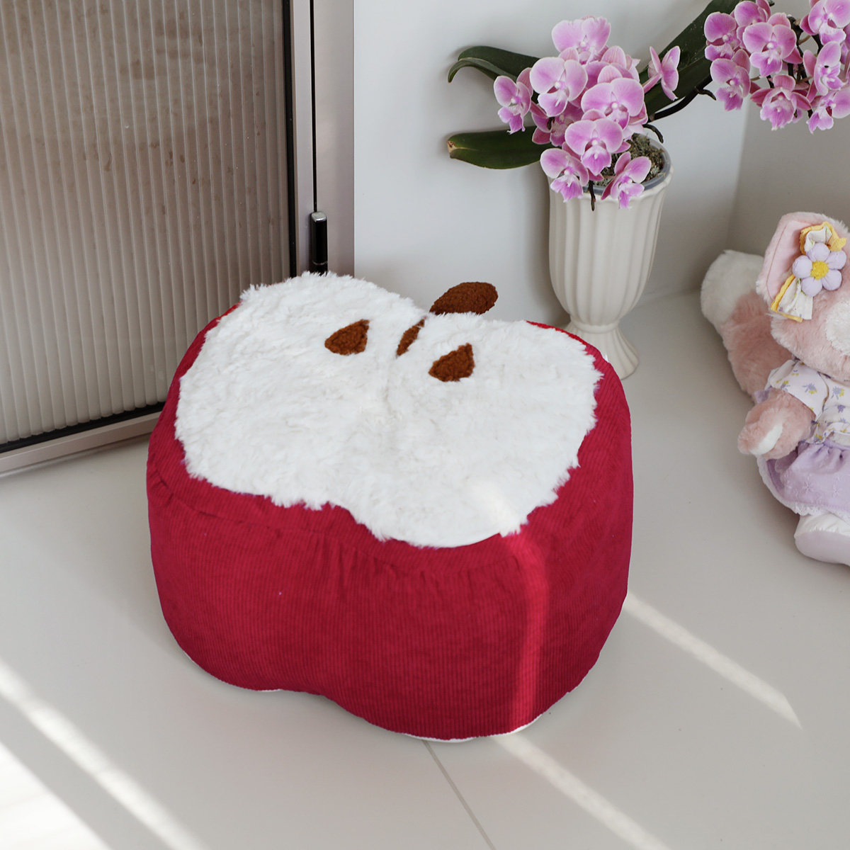 苹果脚凳客厅沙发凳坐墩可爱进门换鞋凳脚踏可拆洗卡通榻榻米蒲团,淘宝优惠券,粉丝福利购,淘宝优惠卷