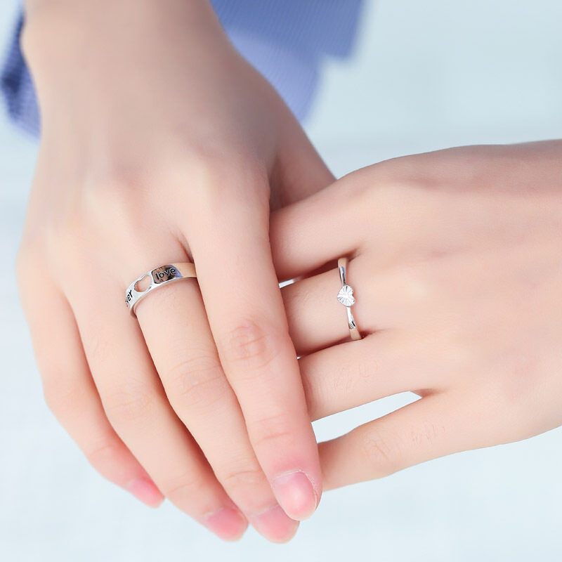 时尚百搭网红同款日韩简约开口表 tsangkai曾家银戒指/指环