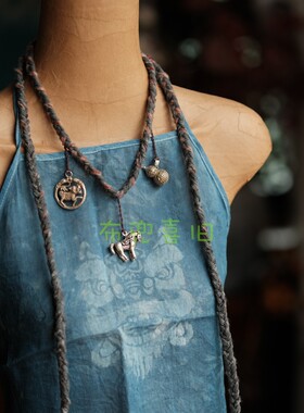 手编做旧百搭古银项链SC119