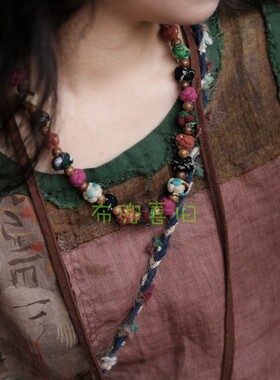 手工编织做旧百搭项链SC121