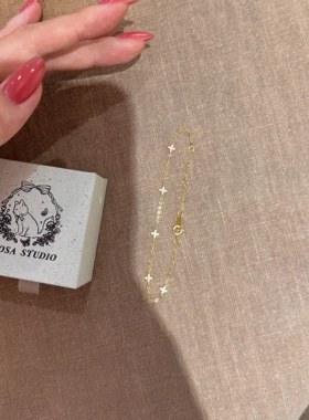 s925纯银满天星辰巳芒星精致高级感轻奢手链