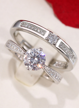 经典四爪活口戒指简约情侣