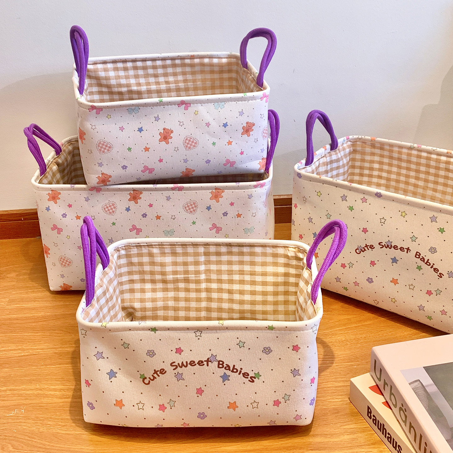 加厚布艺收纳筐家用客厅玩具零食杂物储物篮可爱星星大容量脏衣篓,淘宝优惠券,粉丝福利购,淘宝优惠卷