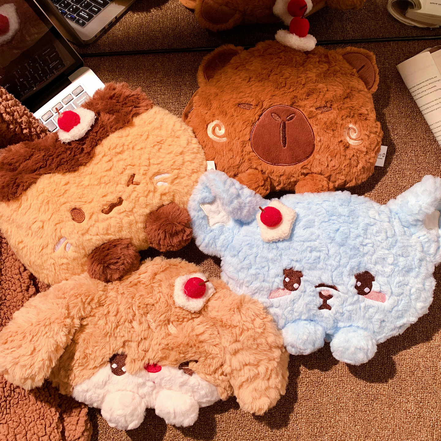 可爱卡皮巴拉热水袋充电款暖宝宝学生暖手宝防爆暖水袋儿童保暖冬 - 图1