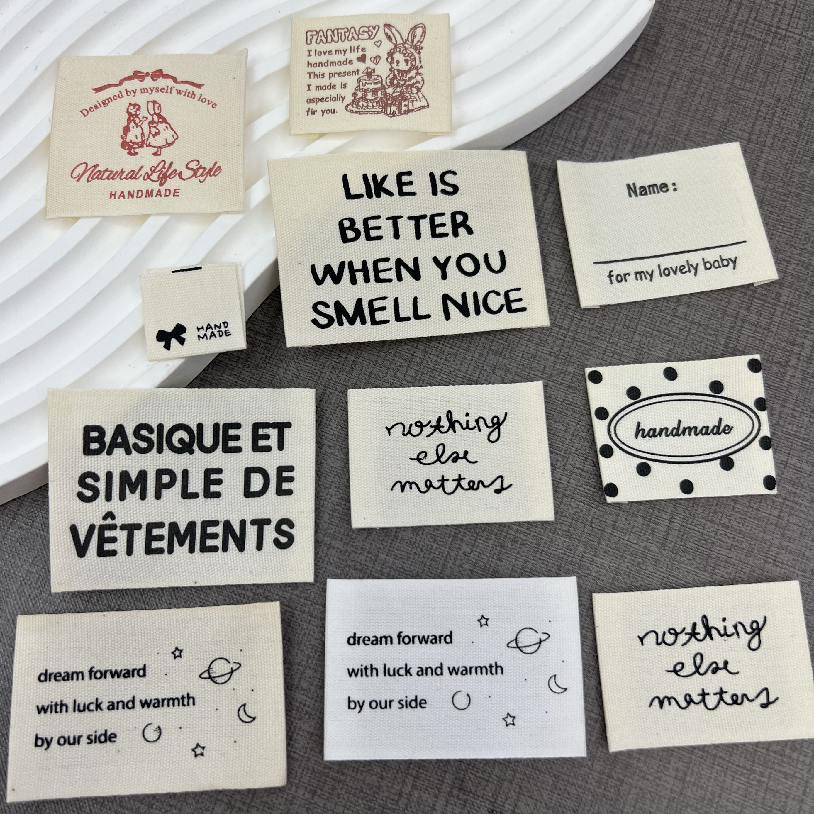 现货布标纯棉布贴服装辅料棉带姓名贴标签商标diy娃娃韩国领标,淘宝优惠券,粉丝福利购,淘宝优惠卷