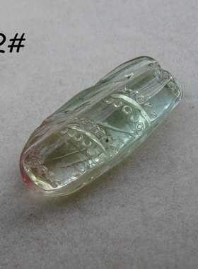 love玻璃体黄绿色竹子节节高吊坠