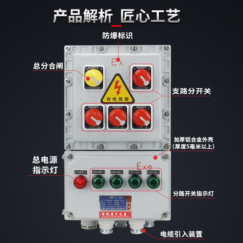 防爆配电箱照明开关配电柜成套非标定制不锈钢防爆接线箱防爆箱-图0