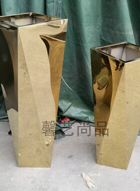 落地金属铁艺花器不锈钢花盆