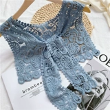 Накидка, фальшивый воротник, кружевная подходит с юбкой, летний универсальный шарф, защита от солнца, с защитой шеи