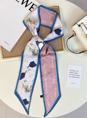 细窄丝巾百搭女春秋装饰