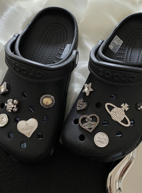 甜酷风失落土星洞洞鞋鞋花鞋扣适配crocs装饰配件｜不含鞋