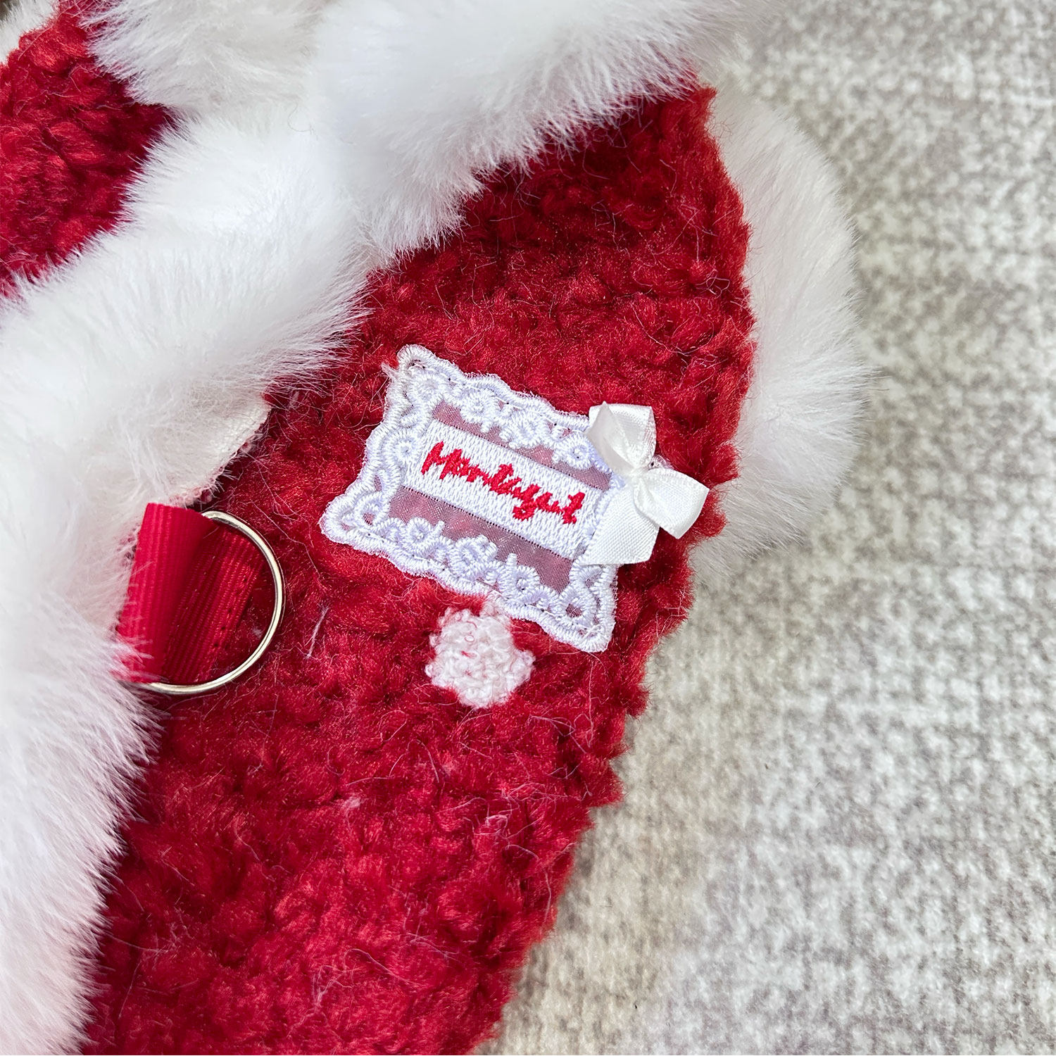 狗狗衣服大红波点新年开衫加绒带牵引扣猫咪泰迪比熊小型犬服装,淘宝优惠券,粉丝福利购,淘宝优惠卷