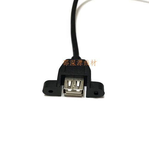 带螺丝孔 可固定面板主板9针杜邦对双USB2.0母转接线一分二 - 图3