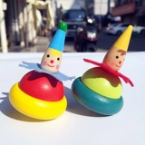 Игрушка, крутящийся деревянный волчок, ностальгия, ручной поворот, 4 шт