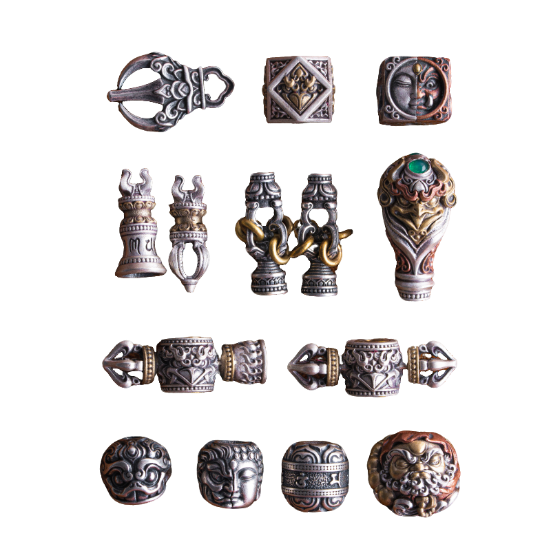 佛系合集丨琢匠藏传文玩手串配饰隔珠三通背云弟子珠s925银配件,淘宝优惠券,粉丝福利购,淘宝优惠卷