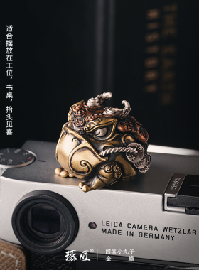 中式国风创意铜器聚财桌宠手把件