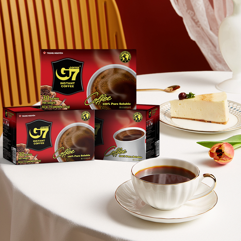 G7官方授权越南进口美式纯黑咖啡粉速溶无奶纯黑咖正品越南风味