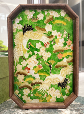 掐丝珐琅画diy材料包伴手礼茶盘托盘中国风景泰蓝非遗手工