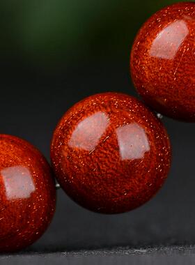 星玺孤品 印度老料满龙鳞金星小叶紫檀手串18mm男高油密佛珠手链