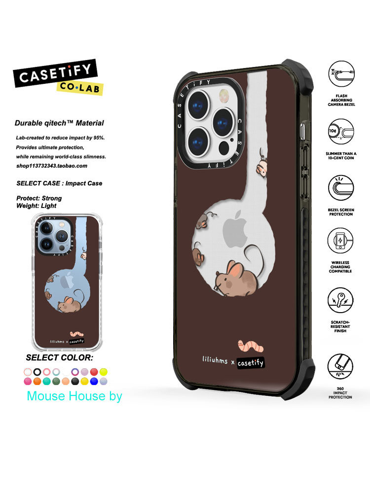 CASETiFY联名liliuhms老鼠屋适用iphone14/13/12/Pro/Max防摔_虎窝淘