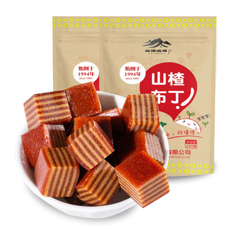 闻布丁北垣峨嵋山楂干片儿童果丹皮 闻山楂类制品