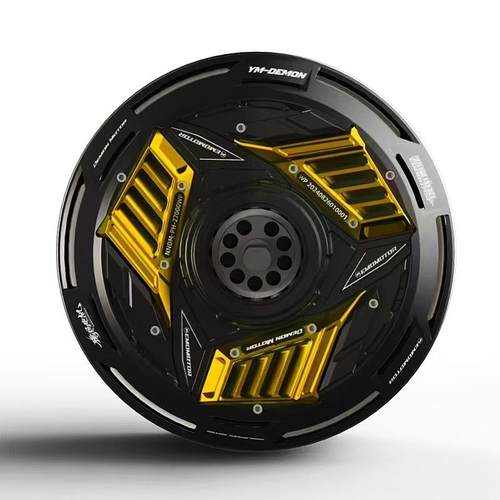 豫玛7代恶魔电机小牛九号10/12寸2500w 3500WP省电瓦片版碟刹电机 - 图3