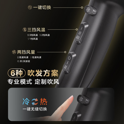美的吹风机家用负离子护发音静速干大功率电吹风理发店专用风筒 - 图1
