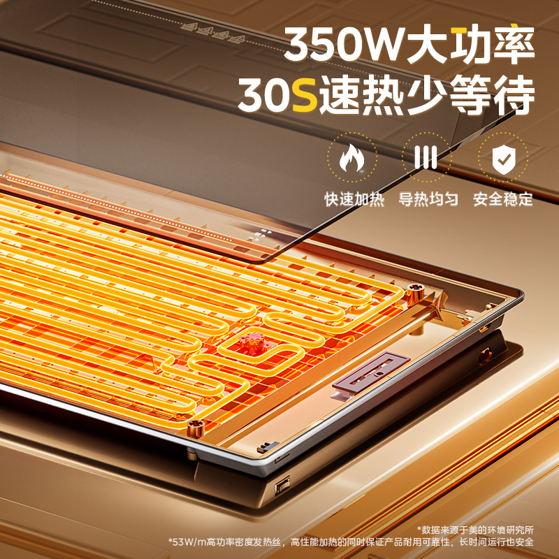 美的暖菜板热菜板保温板家用多功能2025新款加热饭菜神器电热餐桌