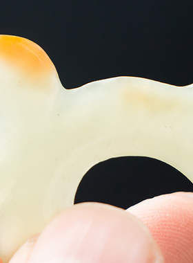 勾云佩玉璧挂件河磨玉