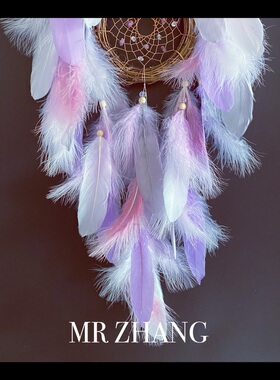 mrzhang捕梦网挂饰紫色系ins风
