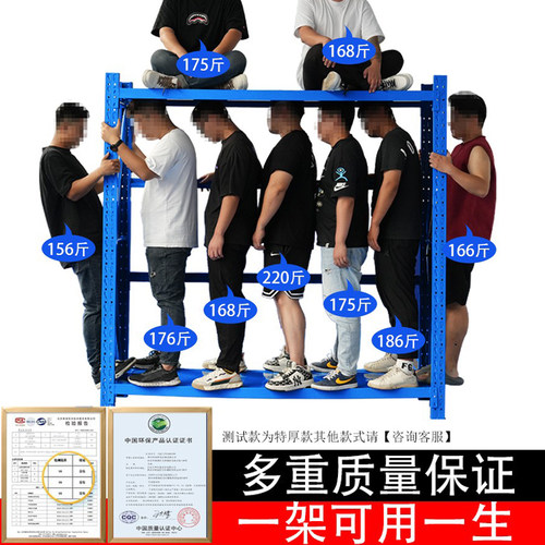 1.8米高仓储仓库货架多层轻型快递架子家用承重储物货物架置物架 - 图0