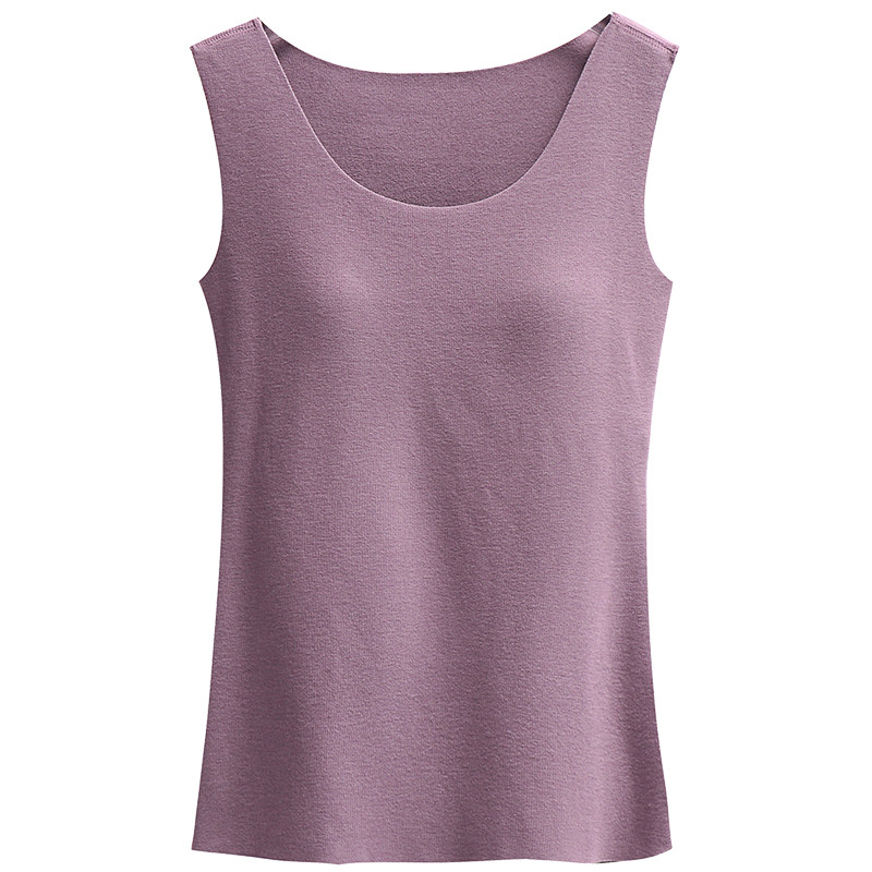 保暖背心女加绒无痕带胸垫一体式秋冬季内搭修身打底衫发热上衣,淘宝优惠券,粉丝福利购,淘宝优惠卷