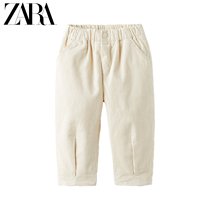 ZARA new baby girl with lining light core suede pants 3336257712