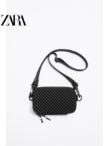 ZARA2023 Fall New Pint Mens Bag Black Box Type Single Shoulder Diagonal Satchel Tide Pack 3601120800