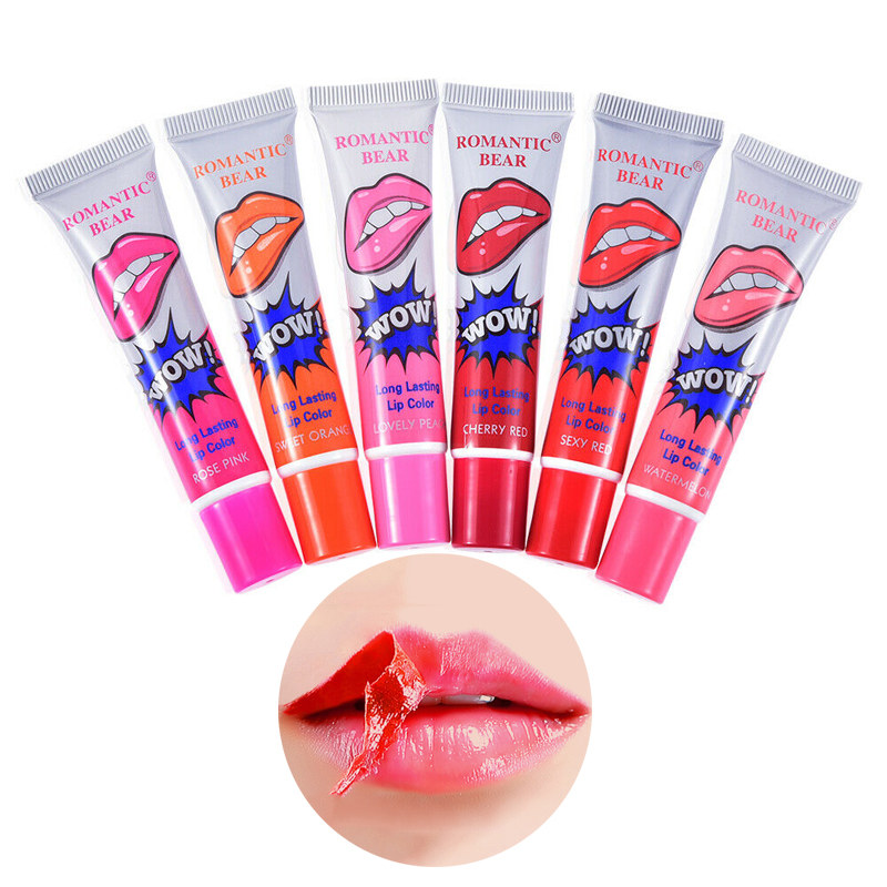 Lipstick Waterproof Long Lasting Lip Gloss保湿滋润撕拉 - 图0