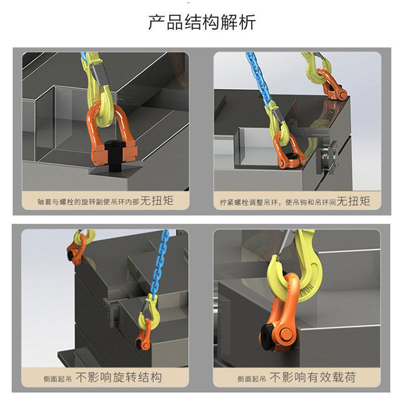 YDS万向旋转吊环360度可旋转高强度U型起重模具吊耳螺丝螺栓吊点 - 图2