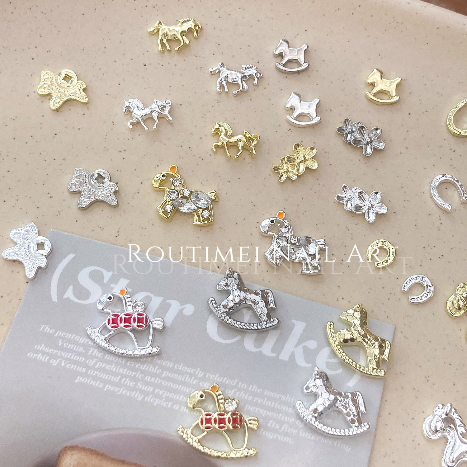 2026新款美甲合金饰品高级百搭小马饰品钻可爱小木马指甲钻饰爆款,淘宝优惠券,粉丝福利购,淘宝优惠卷