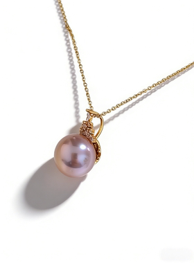 天然淡水珍珠吊坠极光冰雪女王S925银11-12mm亏本出清无鉴赏孤品