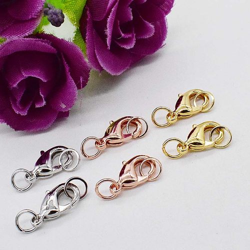 14K包金扣 DIY配件鱼尾扣 弹簧扣 龙虾扣圆扣 手链项链搭扣连接扣 - 图2