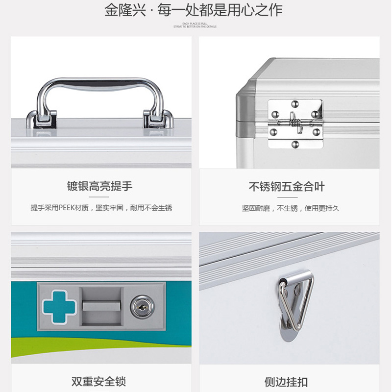 家用大容量医药箱应急医疗箱医用箱急救药箱收纳盒带药全套家庭装 - 图1