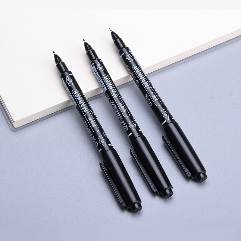 双头勾线笔黑色美术专用水性速干大容量快递画画记号笔粗细两头勾边笔防水不掉色速干绘画手绘描边涂鸦马克笔,淘宝优惠券,粉丝福利购,淘宝优惠卷