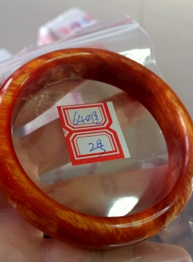 特价琥珀木制手镯东北沉香闪电纹