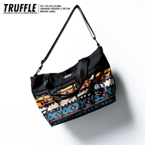 TRUFFLE national wind single shoulder inclined satchel bag women computer bag sports fitness bag mens large capacity short travel bag