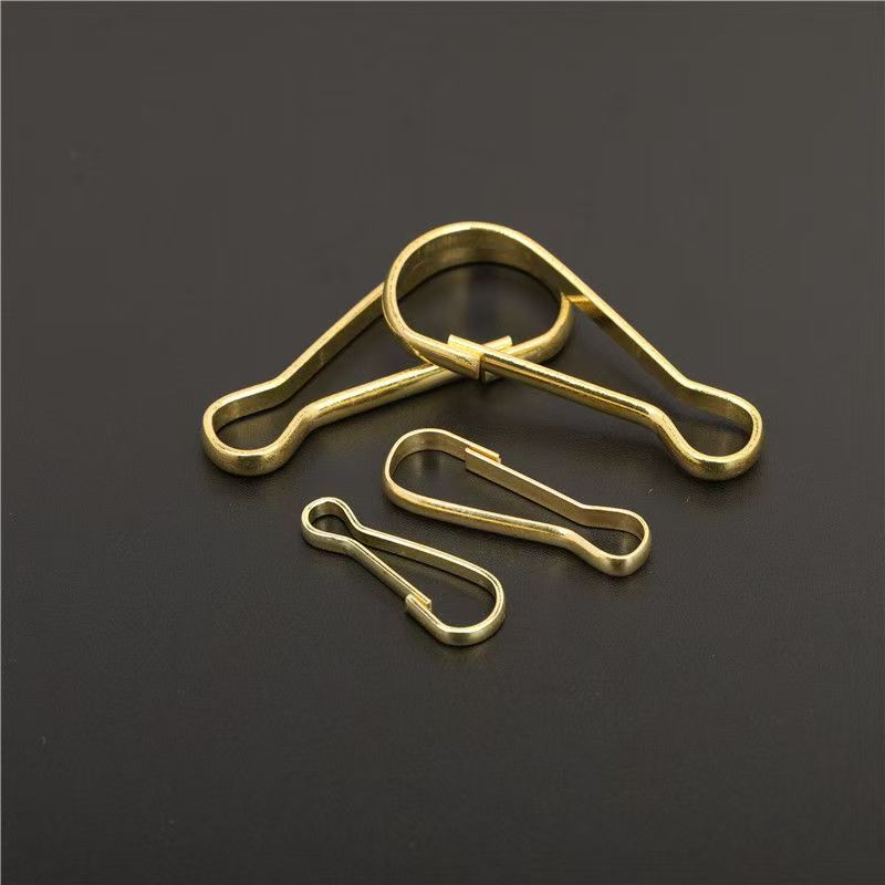 黄铜朱胆扣钥匙扣挂钩快挂钥匙排链接扣夹子箱包手工皮具五金配件 - 图0