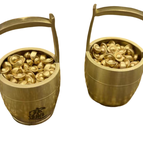 实心沙金小元宝瓜子摆件招财进宝米缸仿金聚财旺运客厅桌面装饰礼 - 图2