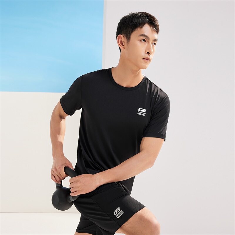 361运动套装2023夏季牛奶丝男t恤 361度云腾运动套装